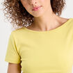 T-shirt manches courtes jaune femme