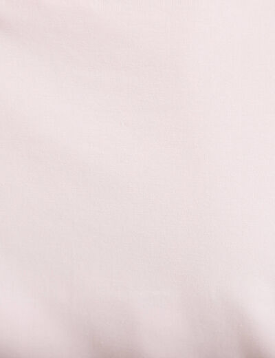 T-shirt ajust&eacute; col bateau sans manches rose clair femme