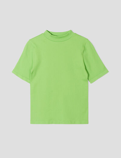 T-shirt manches courtes vert femme