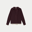 Blouse droite manches longues prune femme