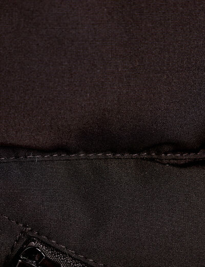 Doudoune cintrée à capuche noir femme