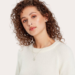 Pull manches longues ecru femme