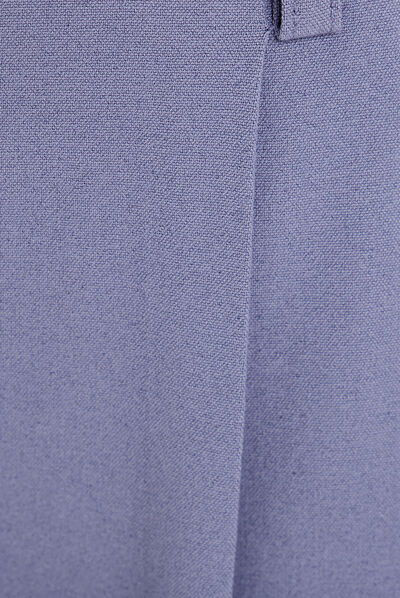 Pantalon city droit pinces bleu gris femme