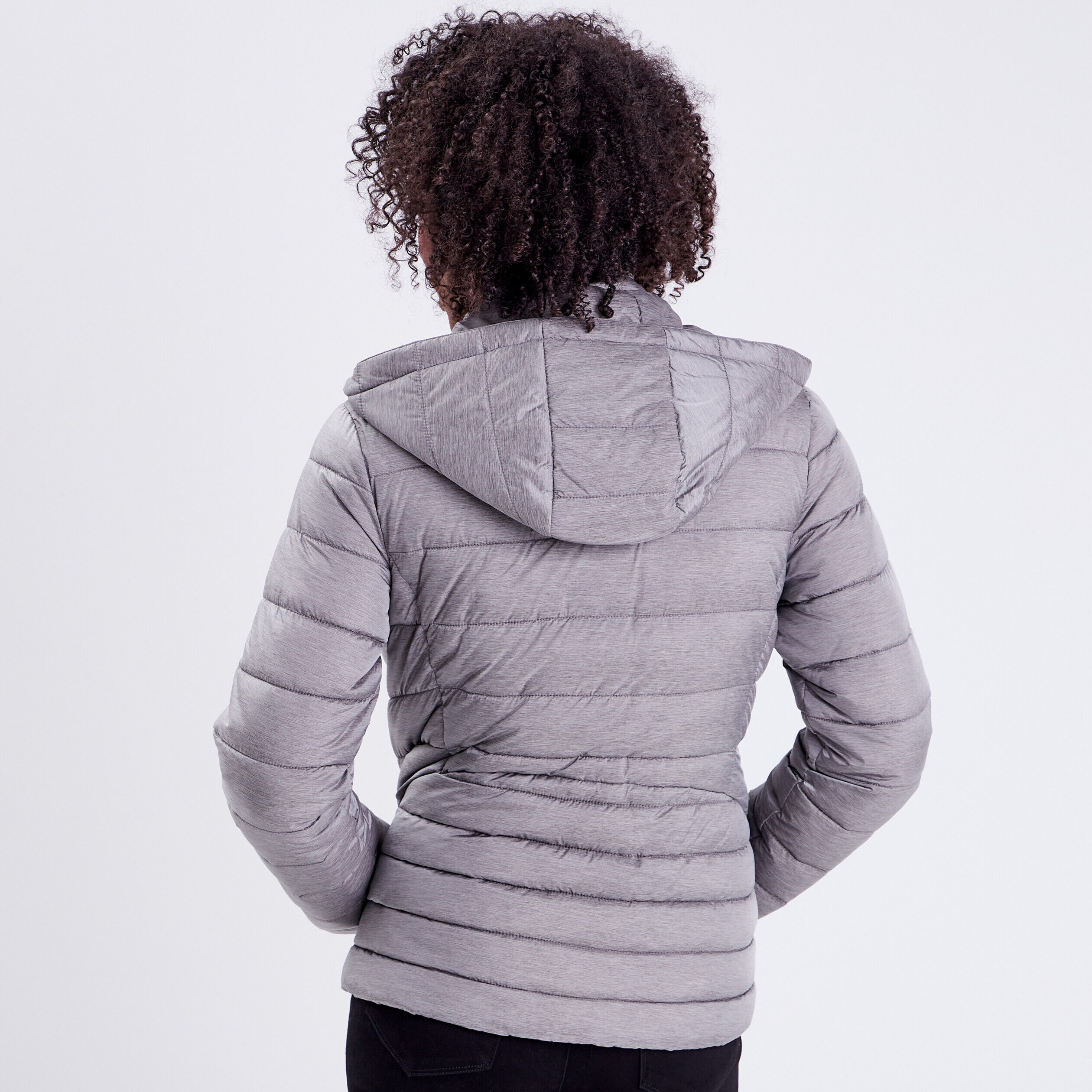 Doudoune femme top grise