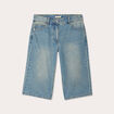 Bermuda large en jean denim double stone femme