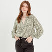 Chemise manches longues vert femme