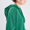 Sweat à capuche vert femme
