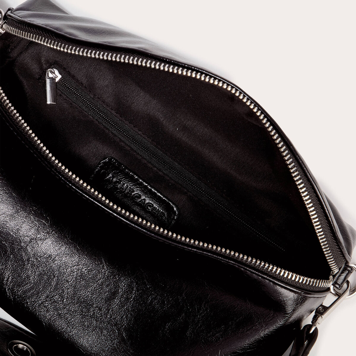 Sac banane similicuir noir femme
