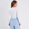gilet court boutonne gris clair femme