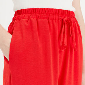 pantalon large fluide rouge fluo femme Pantalon large fluide rouge fluo femme