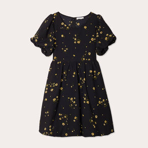 robe evasee effet boule jaune femme Robe évasée effet boule jaune femme