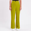 Pantalon city jambes larges vert kaki femme