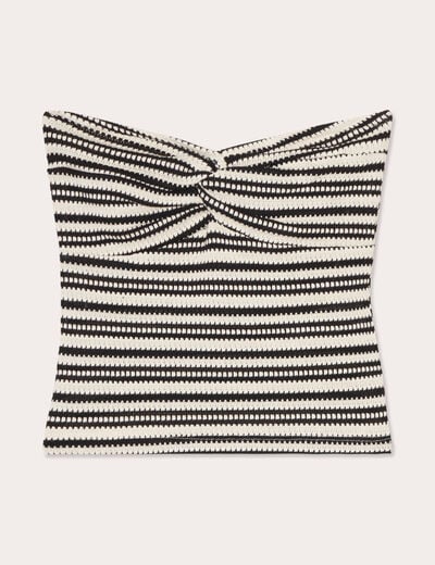 Bandeau cropped bustier blanc femme