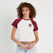 T-shirt manches courtes ecru femme