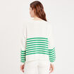 Pull manches longues vert femme