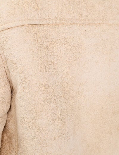 Blouson simili cuir sable femme
