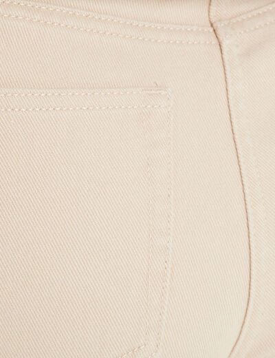 Pantalon cargo large ecru femme