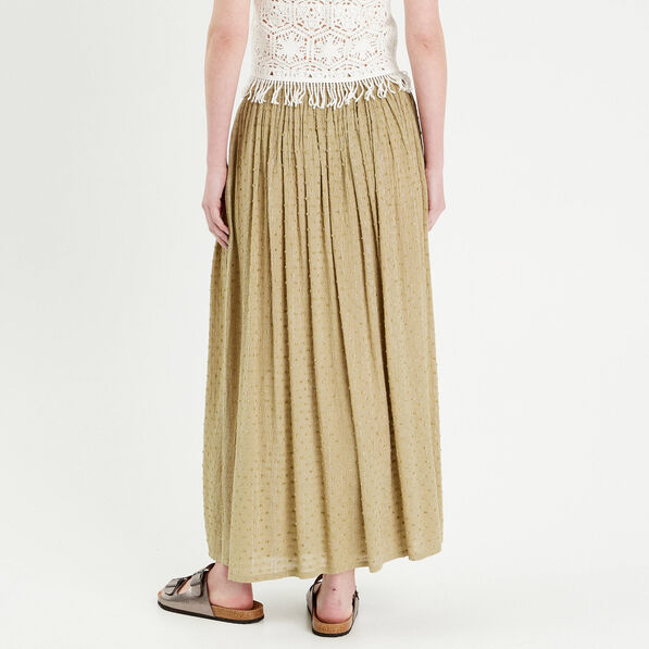 jupe longue evasee vert pastel femme Jupe longue évasée vert pastel femme