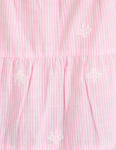Chemise droite manches 3/4 rose femme