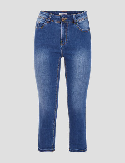 Pantacourt denim stone femme