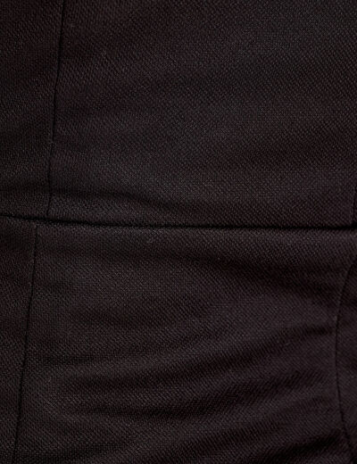 Robe midi portefeuille noir femme