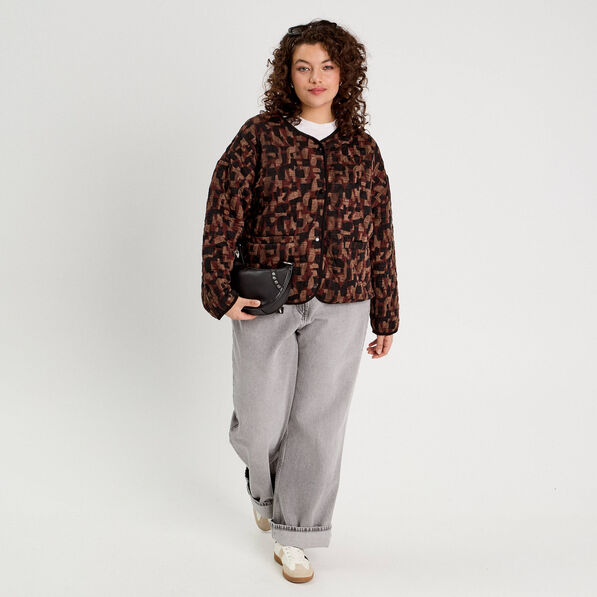 veste matelassee marron cognac femme Veste matelassée marron cognac femme