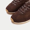 Basket aspect daim marron femme