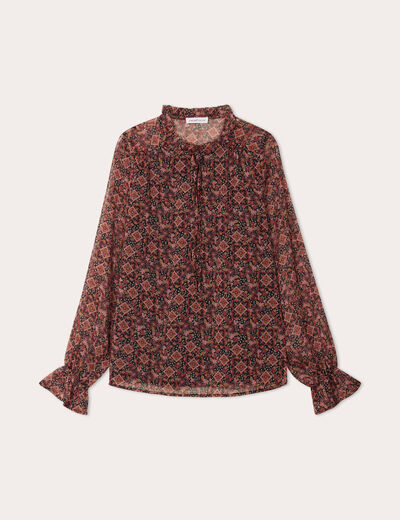 Blouse manches longues rose femme