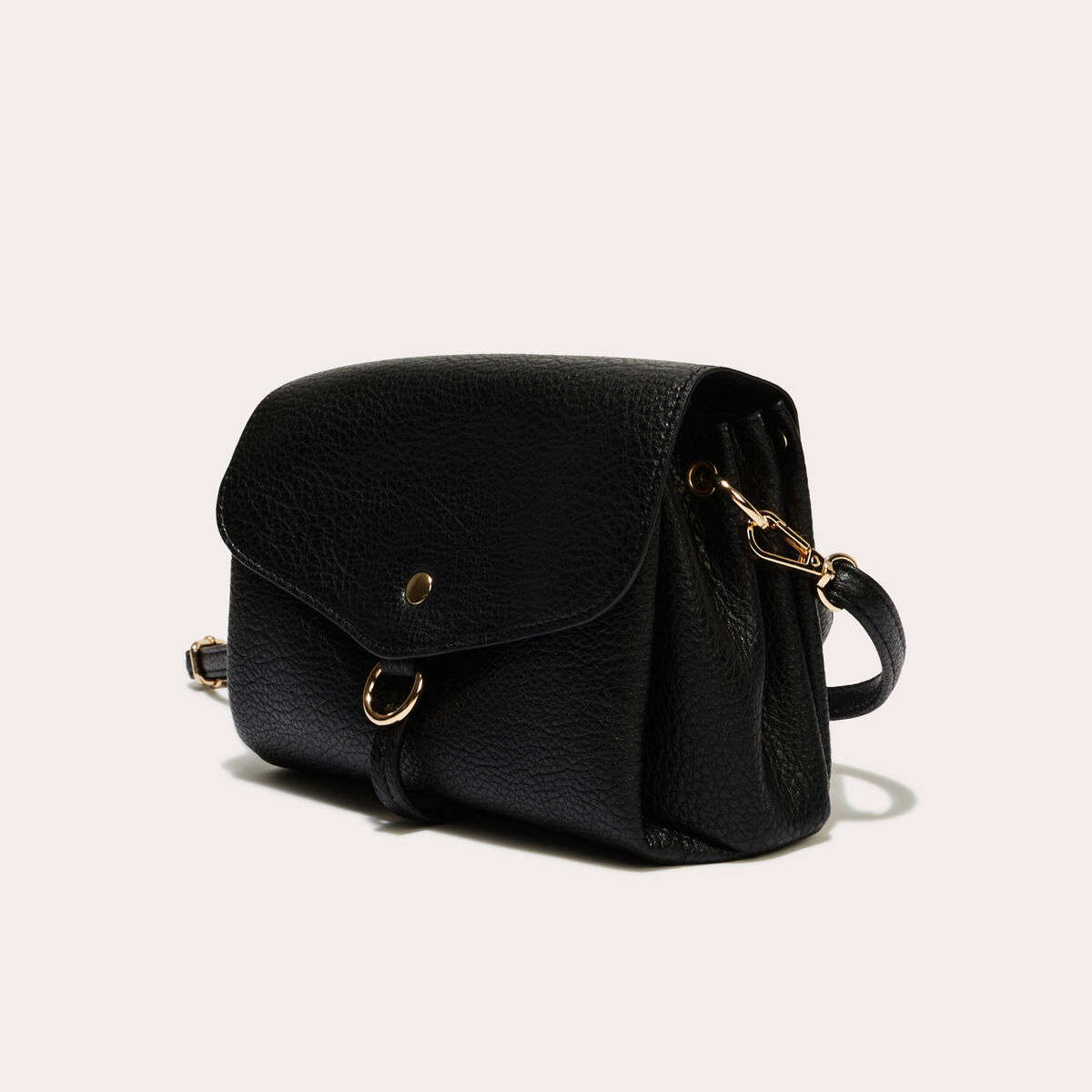 Sac à rabats noir femme