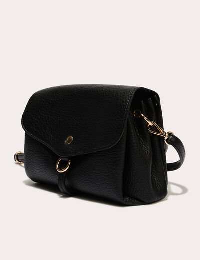 Sac à rabats noir femme