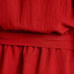 Robe longue &eacute;vas&eacute;e manches courtes orange fonc&eacute; femme