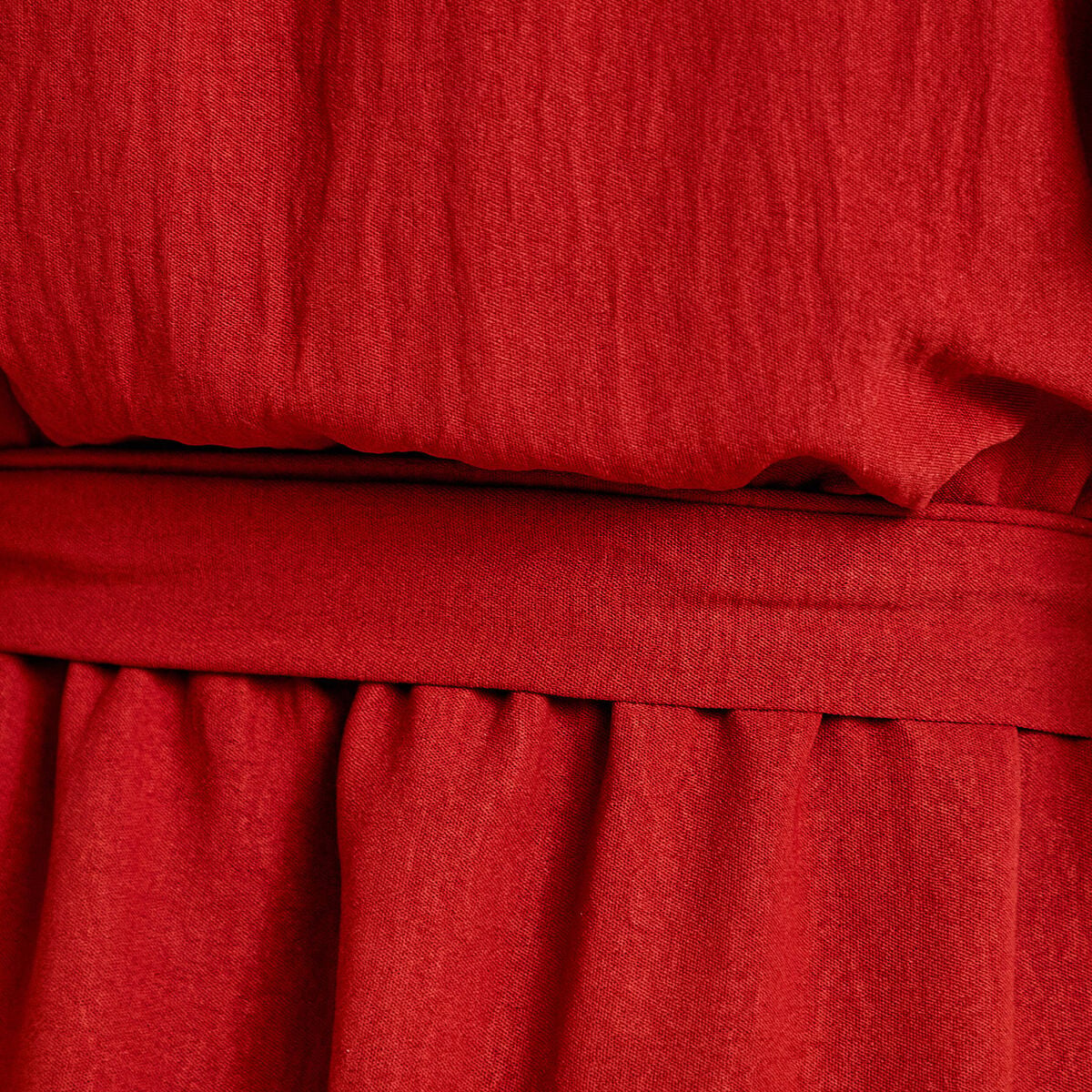 Robe longue &eacute;vas&eacute;e manches courtes orange fonc&eacute; femme