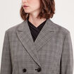 Veste ajustée boutonnée gris femme