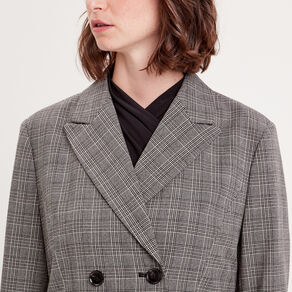 Veste ajustée boutonnée gris femme