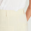 Pantalon large à pinces ecru femme