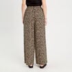 Pantalon large fluide beige femme