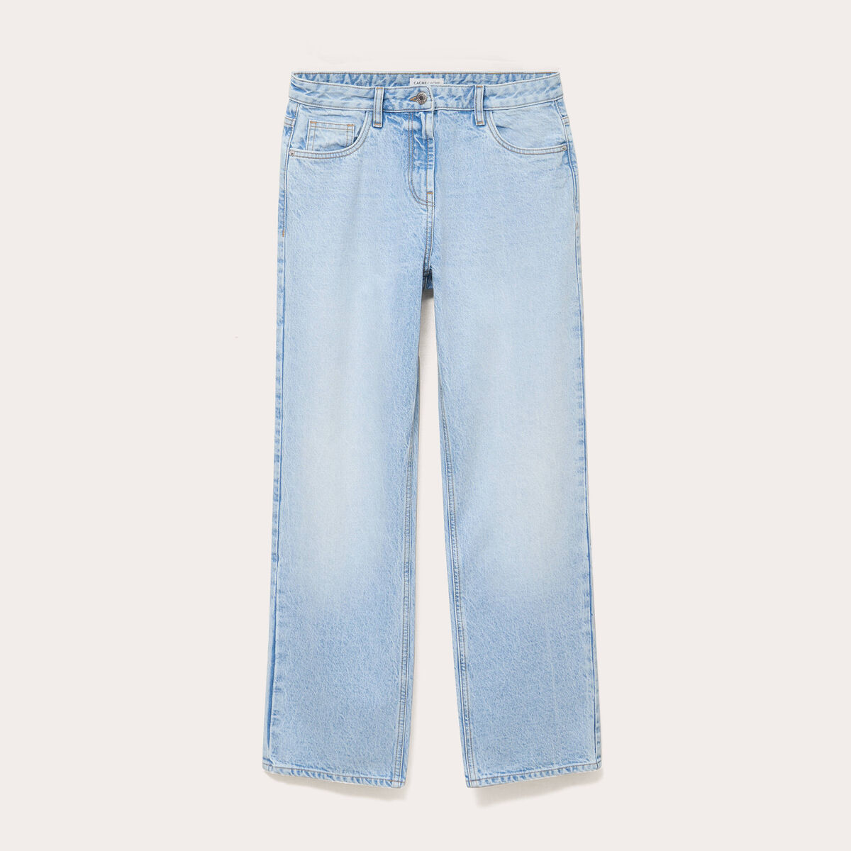 Jeans droit 5 poches denim triple stone femme