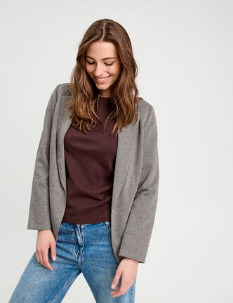 Veste blazer manches longues blanc femme