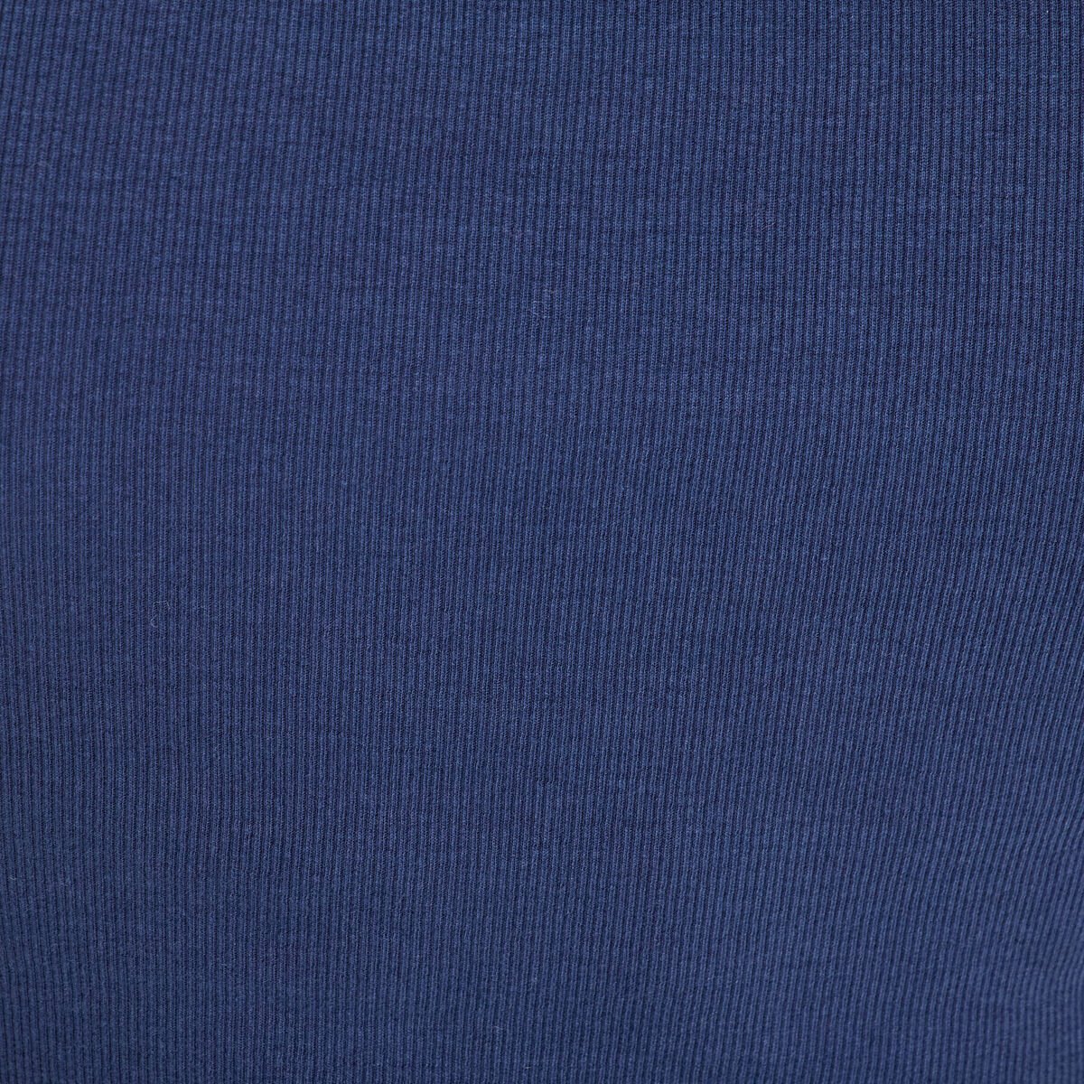 T-shirt manches courtes côtelé bleu foncé femme