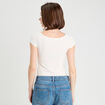Body manches courtes ecru femme