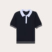 Polo manches courtes bleu marine femme