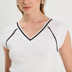 T-shirt manches courtes blanc femme