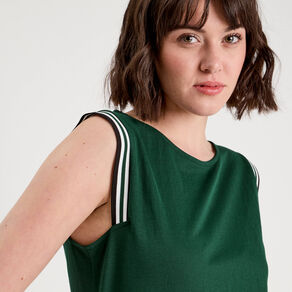 debardeur sans manches vert fonce femme Débardeur sans manches vert foncé femme