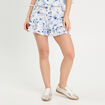 Jupe-short droite bleu roi femme