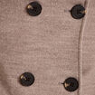 manteau ajust&eacute; 3/4 &agrave; capuche taupe femme