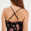 Robe longue évasée bretelles noir femme