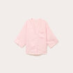 Blouse col V manches 3/4 rose clair femme