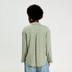 Vareuse droite courte col classique vert femme