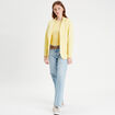 Veste blazer cintrée jaune clair femme