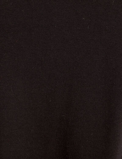 T-shirt col bijoux noir femme